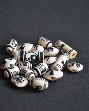 Lot margele ceramica Peru ( lot 03)