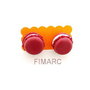 Macaron cu visine - cercei pe ureche