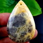 9720 - Pandantiv, agata crazy lace, picatura, 50x34x7mm