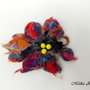 Clema par/ Brosa impaslita floare multicolora