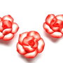 LFF200 - floare fimo alb cu rosu