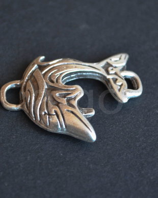 Link delfin stilizat  - Zamac / Zamak zmk0233