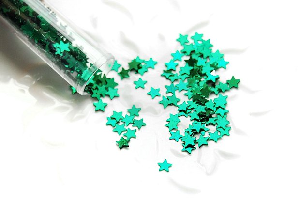 Stelute glitter aprox. 5 mm - Verde