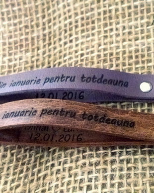 Set bratari de piele cu mesaj ascuns