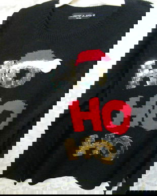 rez.Pulover negru cu paiete