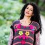 rochie crosetata cu ciucuri,flori,volane,dantela