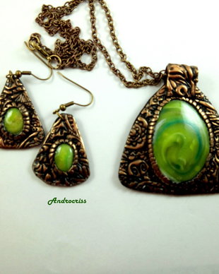 Verde   set bijuterii
