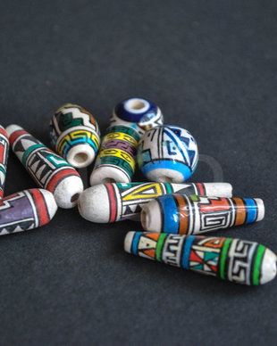 Lot margele ceramica Peru ( lot 09)
