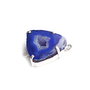 Conector cu agata druzy  albastra in rama argintata