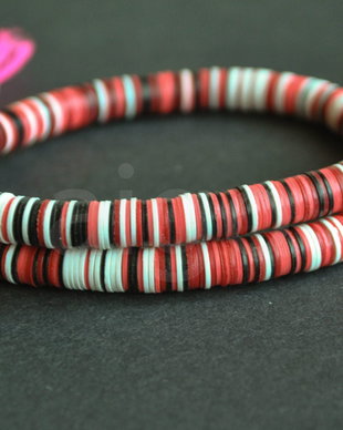 Sir 10 cm margele africane vulcanite, 6,5mm