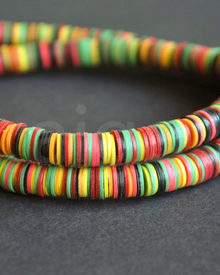 Sir 10 cm margele africane vulcanite, 6,5mm