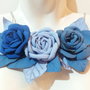 Colier cu flori textile