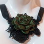 Colier cu flori textile