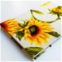 Jurnal "Floarea soarelui" - jurnal cu coperte tari imbracate in bumbac cu imprimeu