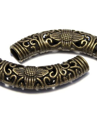 Distantier tubular, bronz, 56x10 mm