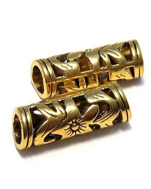 Distantier tubular, auriu antichizat, 22x8 mm