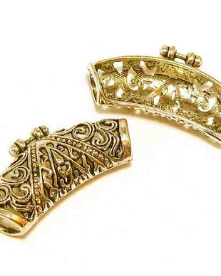 Distantier tubular, auriu antichizat, 35x16 mm