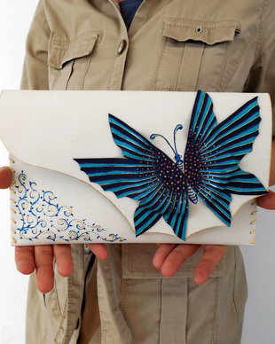 plic handmade unicat- My Green Butterfly