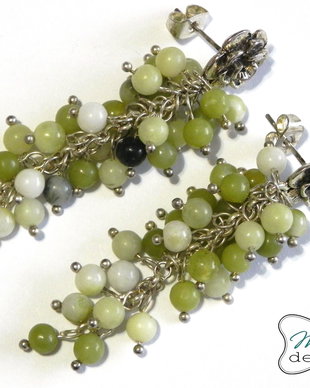 Cercei olive jade - 10017