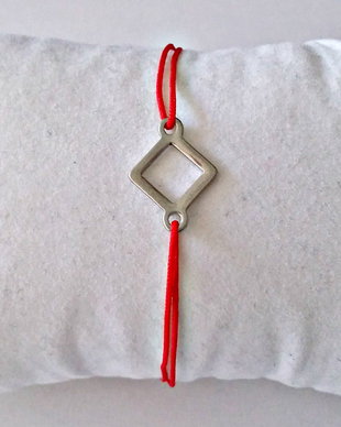 Bratara snur si link inox romb