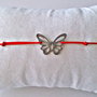 Bratara snur si link inox fluture