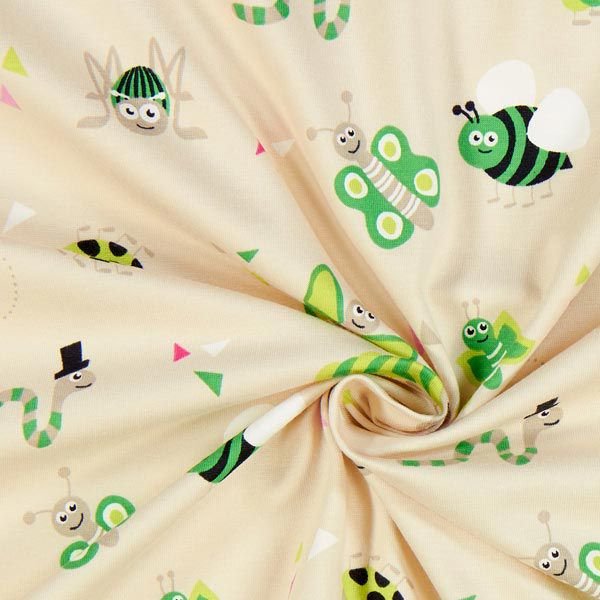 BioJerse InsectsButter- 50x150cm - organic - elastic