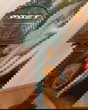 CUTIE POSTALA VERDE DE PODEA DIN METAL