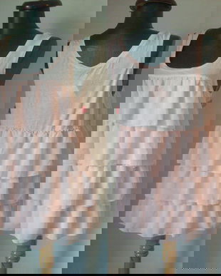 H&M BLUZA ROSE VOLANASE