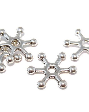 Distantier metalic, argintiu antichizat, 15x1 mm