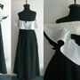 BLACK AND WHITE 80`S  DRESS