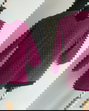 PULOVER CROSETAT MANUAL VIOLET