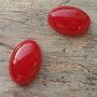 Cabochon jad rosu, 30x20 mm