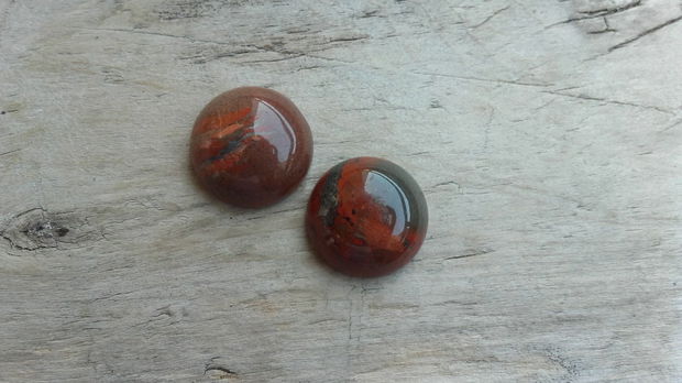 Cabochon jasp, aprox 16 mm (2 buc)