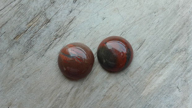 Cabochon jasp, aprox 16 mm (2 buc)