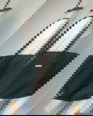 GEANTA TEXTIL SI PIELE NATURALA