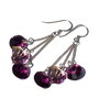 REZERVATI D. - Cercei din Argint 925 si Cristale Swarovski rivoli si inima  CE202.3 - cadou romantic, cercei cu lantic, cercei mov, cadou pentru ea