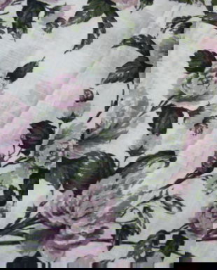 Draperie cu bujori-NOUA