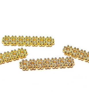 Distantier metalic, auriu, 7 siruri, 23x5 mm