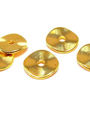 Distantier metalic, auriu antichizat, 10x1.5 mm