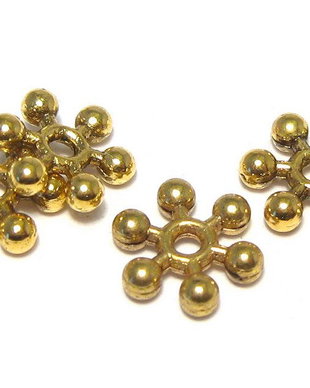 Distantier metalic, auriu antichizat, 7x2 mm