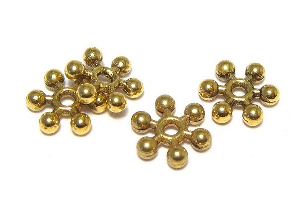 Margele din metal, auriu antichizat, 9x2.5 mm