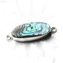 Link scoica Paua  (abalone) in rama argintata