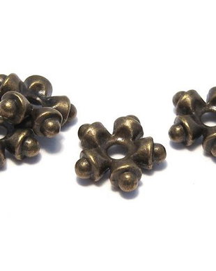 Distantier metalic, bronz, 9x3 mm
