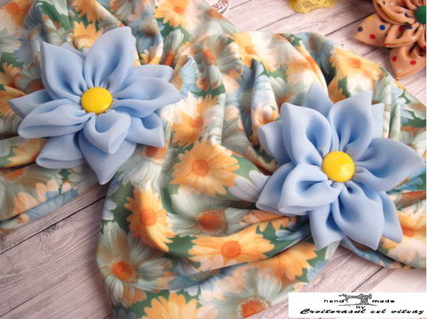 Turban cu floare de Nu ma uita