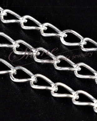 Lant argintiu, 5.5x3.5mm
