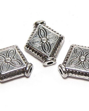Margele din metal, argintiu antichizat, 10x9 mm
