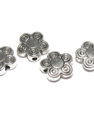 Margele din metal, argintiu antichizat, 10x3 mm