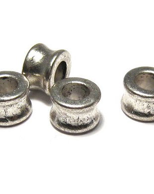 Margele din metal, argintiu antichizat, 5.5x8 mm