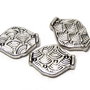 Margele din metal, argintiu antichizat, 14x10 mm