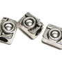 Margele din metal, argintiu antichizat, 12x10 mm